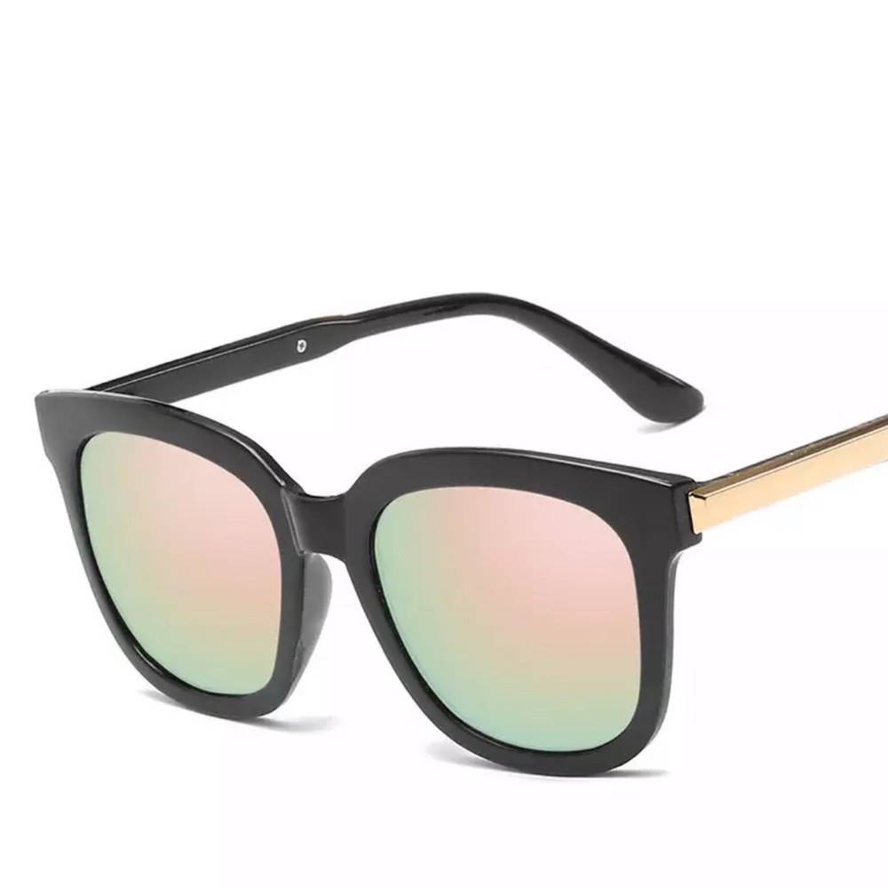 Black & Pink Statement Mirror Lense Sunglasses - Picture 2 of 9